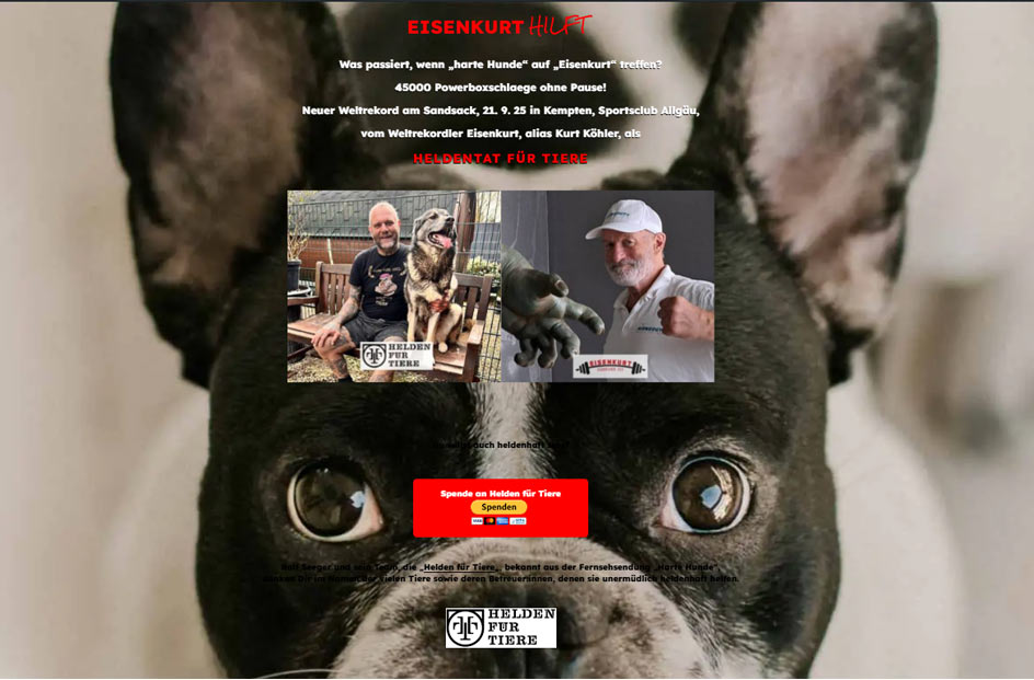 Charity: Eisenkurt & Airnergy für Tiere, Selbstheilung, Regeneration, Atmen