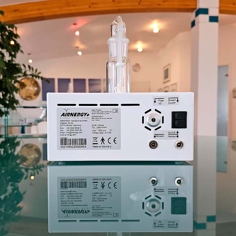 Rückseite mit Anschlussbuchsen und Schaltern