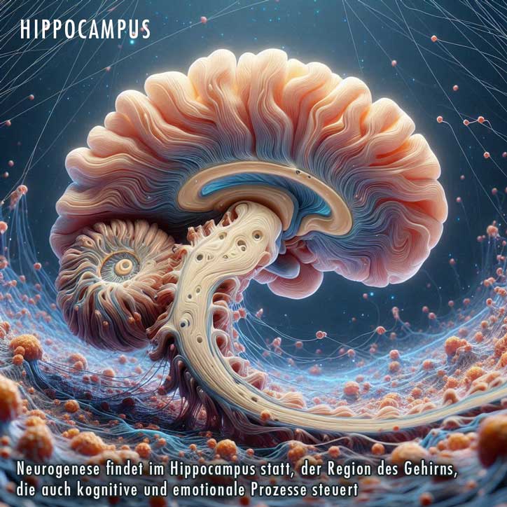 revolutionäre Technologie erzeugt optimale Zellatmung, Neurogenese findet im Hippocampus statt, der Region des Gehirns, die auch kognitive und emotionale Prozesse steuert